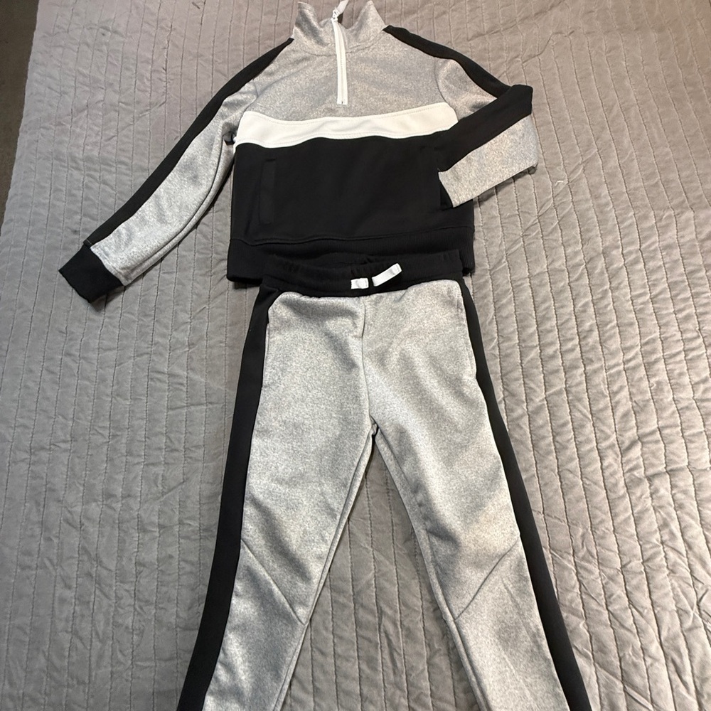 Kids Black and Gray Tracksuit